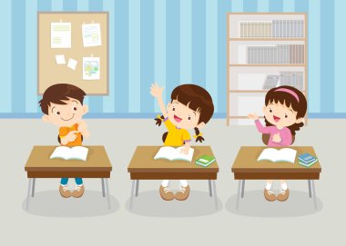 sınıftaki öğrenciler ve öğretmenler eğitim kavramını öğreniyorlar