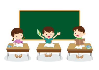 sınıftaki öğrenciler ve öğretmenler eğitim kavramını öğreniyorlar