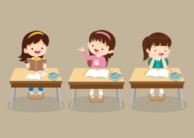 sınıftaki öğrenciler ve öğretmenler eğitim kavramını öğreniyorlar