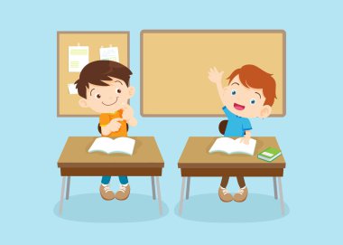 sınıftaki öğrenciler ve öğretmenler eğitim kavramını öğreniyorlar