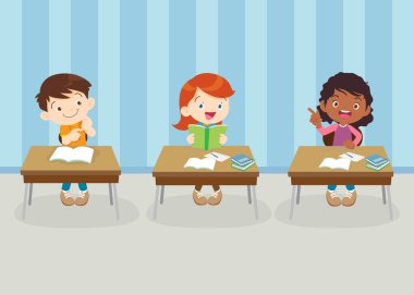 sınıftaki öğrenciler ve öğretmenler eğitim kavramını öğreniyorlar