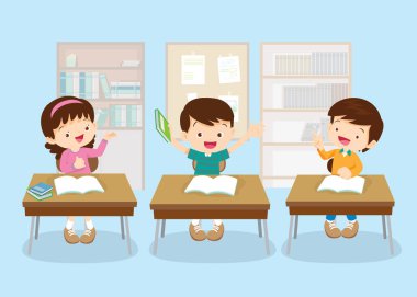 sınıftaki öğrenciler ve öğretmenler eğitim kavramını öğreniyorlar