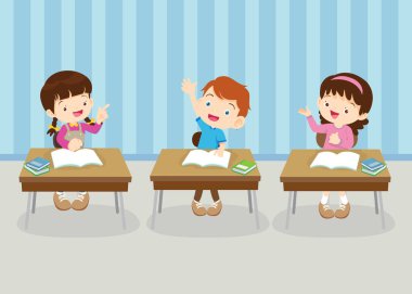 sınıftaki öğrenciler ve öğretmenler eğitim kavramını öğreniyorlar