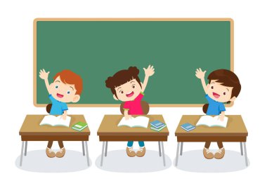 sınıftaki öğrenciler ve öğretmenler eğitim kavramını öğreniyorlar