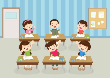 sınıftaki öğrenciler ve öğretmenler eğitim kavramını öğreniyorlar