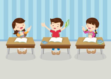 sınıftaki öğrenciler ve öğretmenler eğitim kavramını öğreniyorlar