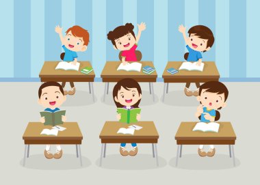 sınıftaki öğrenciler ve öğretmenler eğitim kavramını öğreniyorlar