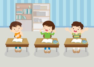 sınıftaki öğrenciler ve öğretmenler eğitim kavramını öğreniyorlar