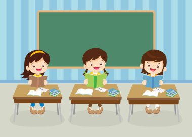 sınıftaki öğrenciler ve öğretmenler eğitim kavramını öğreniyorlar