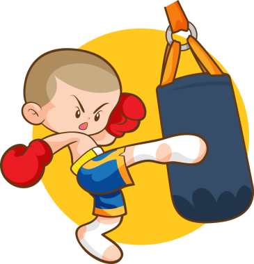 Tatlı Taylandlı boksör çocuklar dövüşüyor.