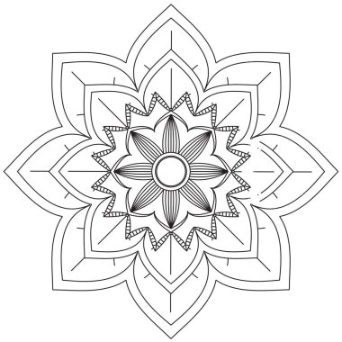 Yaprak Çiçeği Taç Yaprağı Renk Mandala Sanat Basit Grafik Şekli Vector Çiçek Orijinal Tasarım Klasik Dekoratif Özellikler Şablonu İslam Arap Mistik Dini Lotus