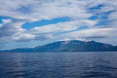 Norveç 'in dağları olan güzel manzarası.