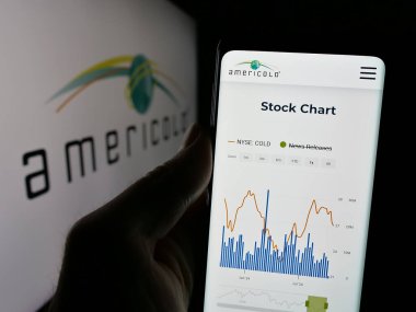 Stuttgart, Almanya - 10-08-2024: ABD 'li American Realty Trust Inc. şirketinin web sayfası logo önünde ekranda. Telefon ekranının merkezine odaklan.