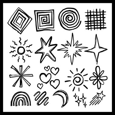 Benzersiz soyut çizim karalaması