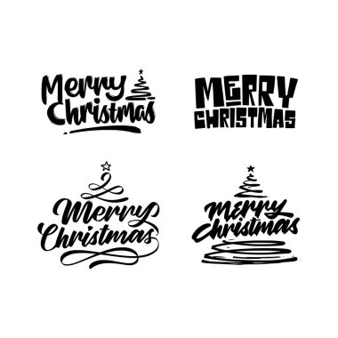 Mutlu Noeller eşsiz tipografi vektörü çizimi
