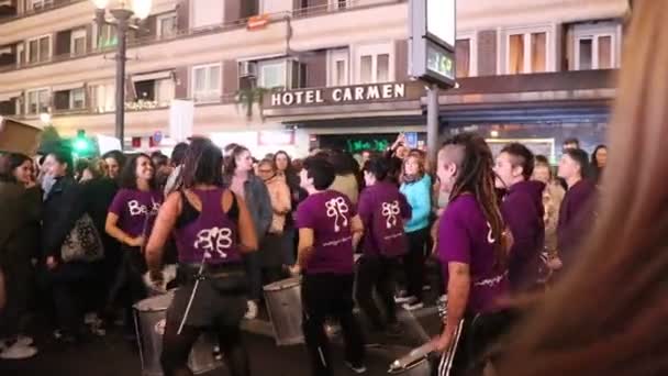 Hari Internasional Untuk Penghapusan Kekerasan Terhadap Perayaan Perempuan Granada Spanyol — Stok Video