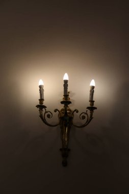 Eski Vintage Styled Three Wall Candles with Modern Electricity Suppled Power