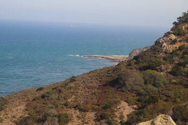 Tanger, Fas 'taki Cebelitarık Boğazı' na Rmilat Park Manzarası
