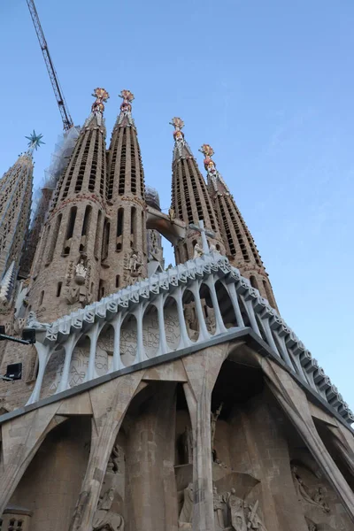 Sagrada Familia Barcelona Bir Katedral Spanya Kalıcı Olarak Bitmek Üzere — Stok fotoğraf