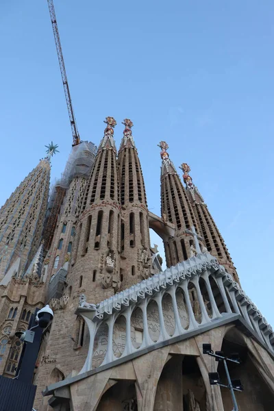 Sagrada Familia Barcelona Bir Katedral Spanya Kalıcı Olarak Bitmek Üzere — Stok fotoğraf