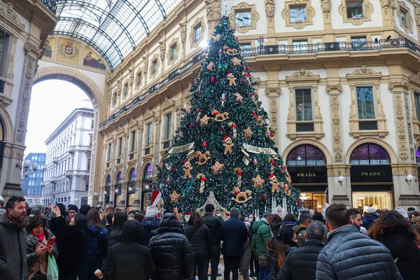 Galleria Vittorio Emanuele Mediolanie Włochy Jest Jedną Atrakcji Turystycznych Które — Zdjęcie stockowe