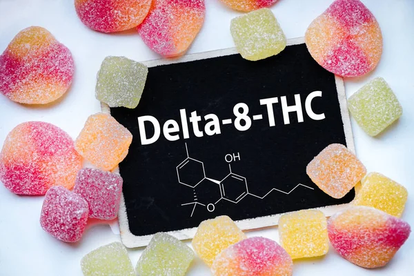 Orvosi Marihuána Ehető Gummy Cukorkák Infúzióban Delta Thc Cannabis Élelmiszeriparban Stock Kép