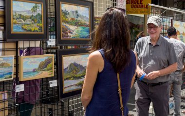 Honolulu, Hawaii, 8 Ekim 2022 - Çin Mahallesi Sanat Sergisi.