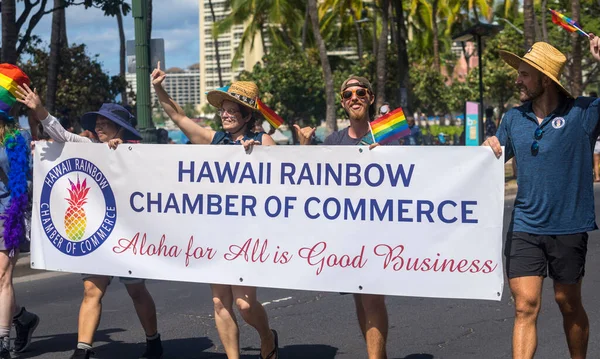 Honolulu Hawaii Oktober 2022 Gay Pride Paraide Kamer Van Koophandel — Stockfoto