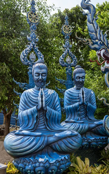Wat Rong Suea Daha Çok Mavi Tapınak Olarak Bilinir Chiang — Stok fotoğraf