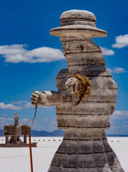 Uyuni Bolivia 01182023 Whimsical Stature Made Salt Carbed Out Bolivian — Stock Photo, Image
