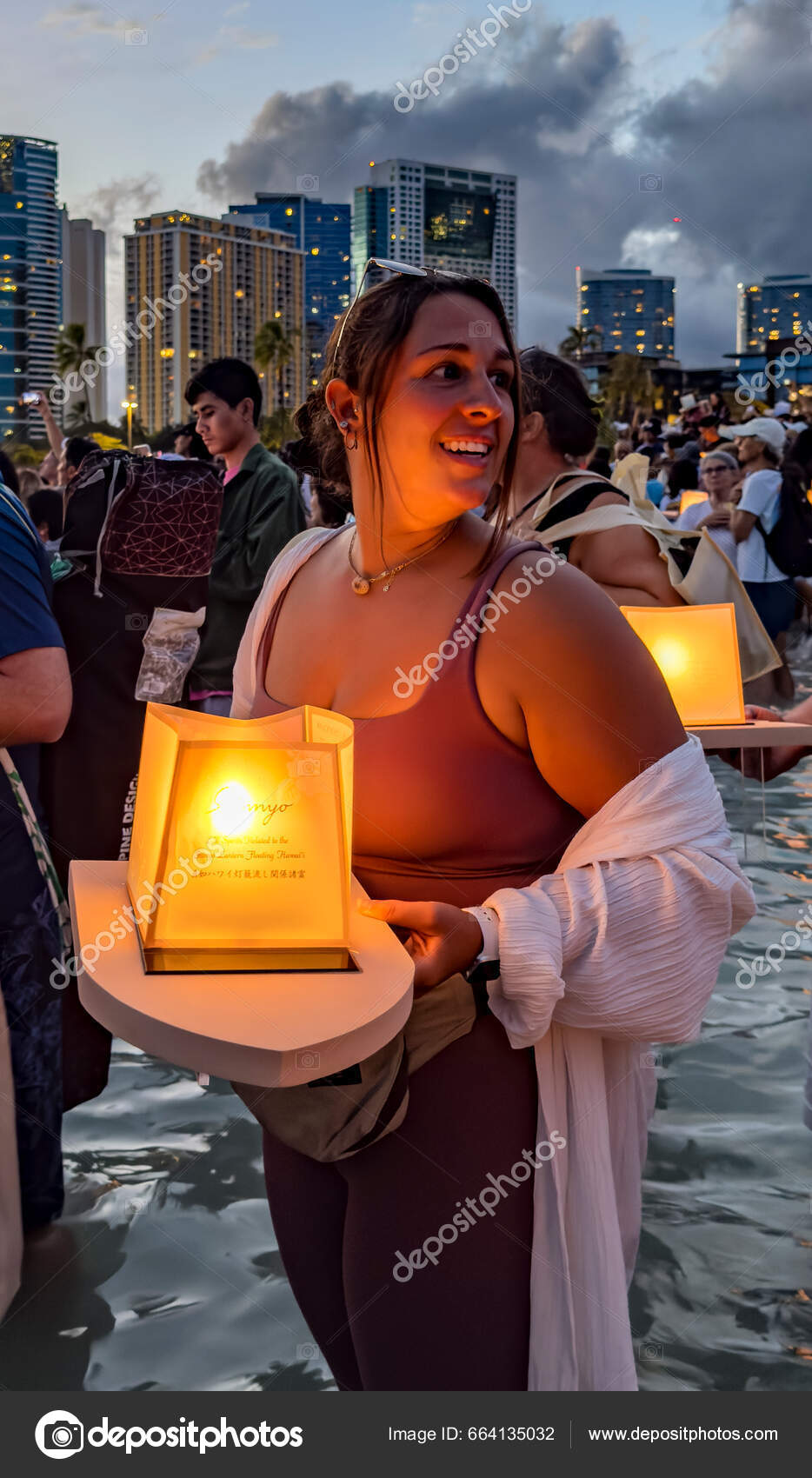 Hawaii Honolulu 20230530 Shinnyo Floating Lantern Festival People Carry