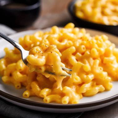 Çatallı peynirli makarna.