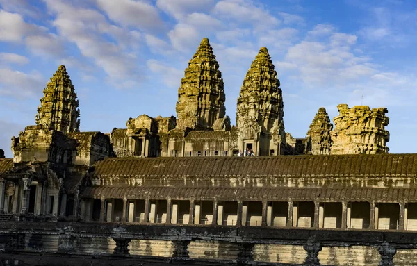 Angkor Wat Boeddhistische Tempel Siem Reap Cambodja Rechtenvrije Stockafbeeldingen