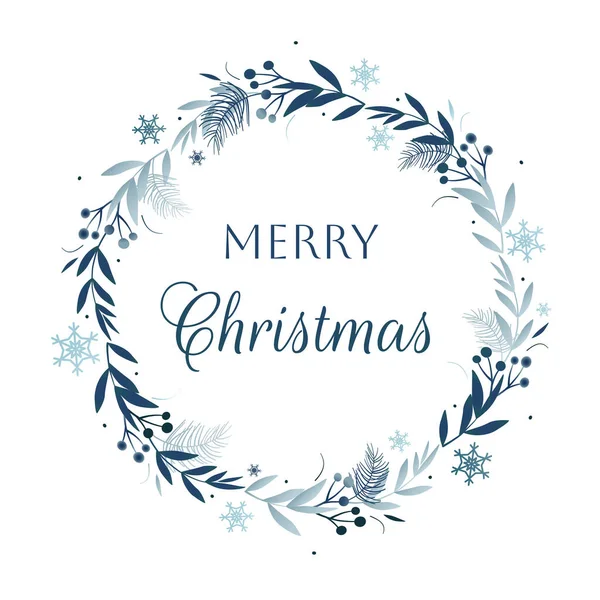 Mutlu noel çelenkleri. Yeni yıl tebrik kartı.