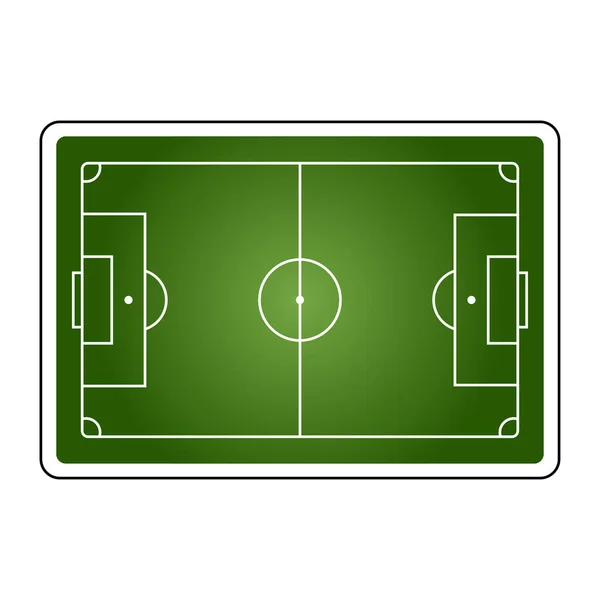 Football Soccer Field Top View Coach Table Tactic Presentation Players — Stock Vector