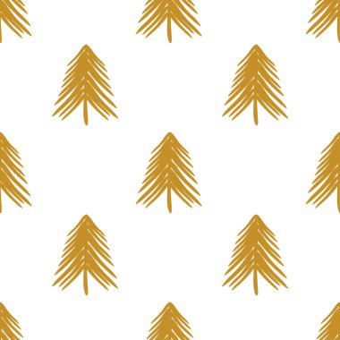 Noel ağaçlarıyla kusursuz desen