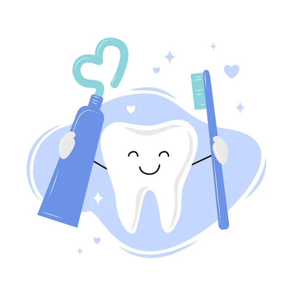 Children Dental Health Month. Teeth care icon. Oral dental hygiene