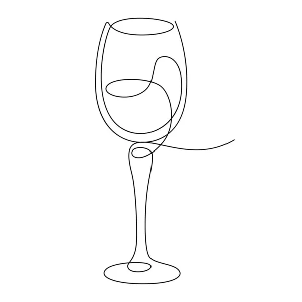 欠陥のための様式化されたワイングラス お祝いパーティーのコンセプト 全国ワインデー カフェ ショップ 配達やパーティーのお祝いのためのベクトルイラスト ミニマルスタイリッシュなアート Eps — ストックベクタ