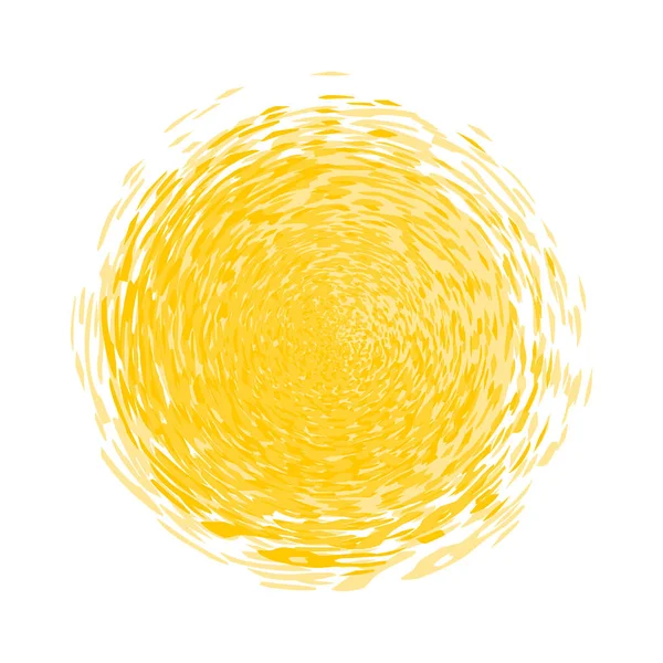 大自然 黄色的阳光闪烁着光芒 热太阳能 在白色背景上孤立的向量图 — 图库矢量图片