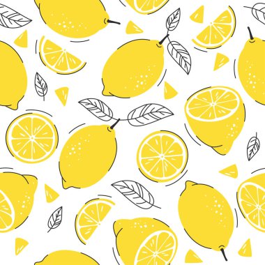 Taze limonlu kusursuz parlak desen. Sulu sarı turunçgiller. Yaz havası, tatil, sağlıklı yiyecekler, kumaş, duvar kağıdı, meyve arka planı