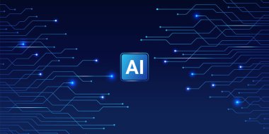 Yapay zeka çipi işlemcisi. Gelecekçi teknoloji geçmişi. Yapay bütünlük. Çağdaş bilim, elektronik ve dijital kavram