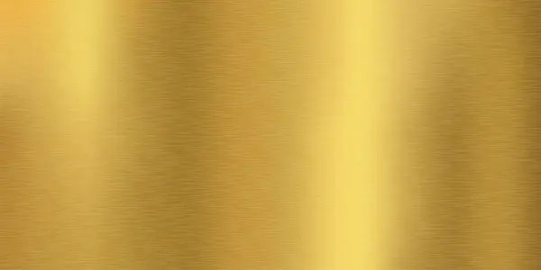 Altın renginde fırçalanmış çelik desen. Altın desenli, ince fırça çalı çelikten. Cilalanmış altın desenli arka plan. Metal altın duvar kağıdı. Vektör illüstrasyonu