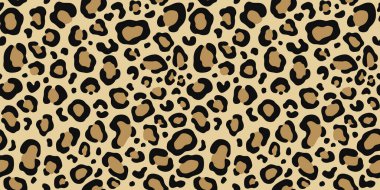 Soyut Leopar Derisi Kusursuz Desen. Egzotik hayvan izi. Tekstil, duvar kağıdı, poster, ambalaj, moda, kumaş, baskılar için Çita Benekleri tasarımı