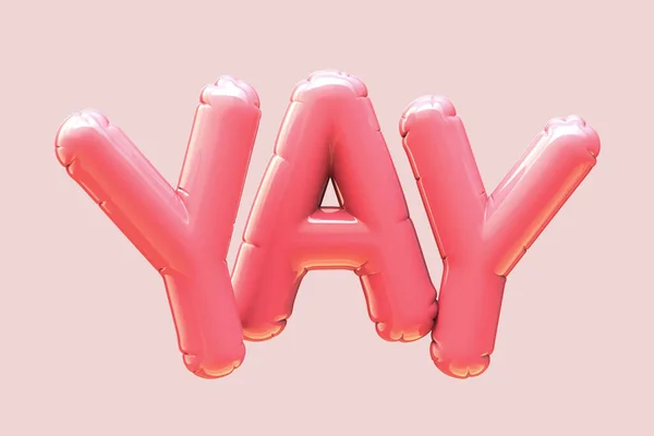 Maak Baby Roze Ballon Yay Zin Roze Achtergrond — Stockfoto