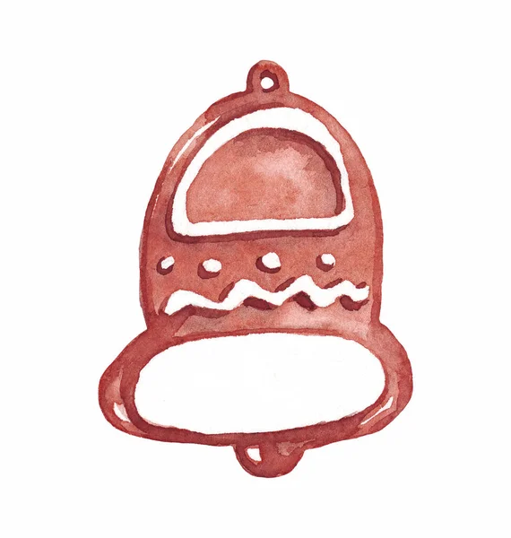 Gingerbread Watercolor Clipart Hand Painted Illustration — Stock Photo, Image