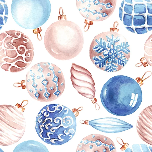 クリスマスのパターン 水の色のクリップアート 手描きイラスト — ストック写真