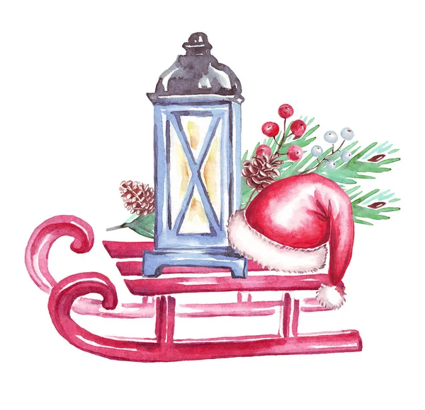 Lamp Slee Aquarel Clipart Handbeschilderde Illustratie — Stockfoto