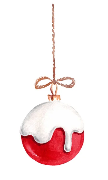 Bubble Christmas Decorations Watercolor Clipart — Stock Photo, Image