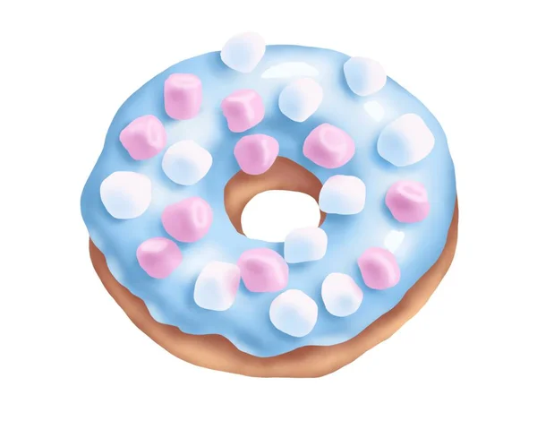 Donut Doces Ilustração Digital — Fotografia de Stock