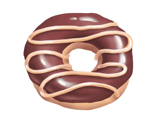 Donut Doces Ilustração Digital — Fotografia de Stock